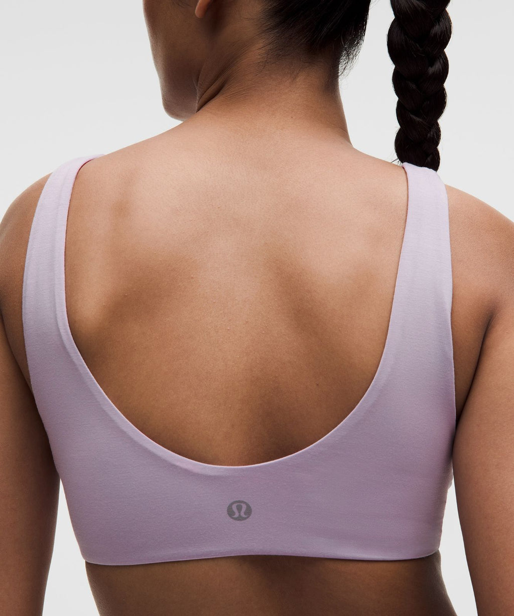 UnderEase Scoop-Neck Bralette A-C Cups *Wordmark Lilac Play