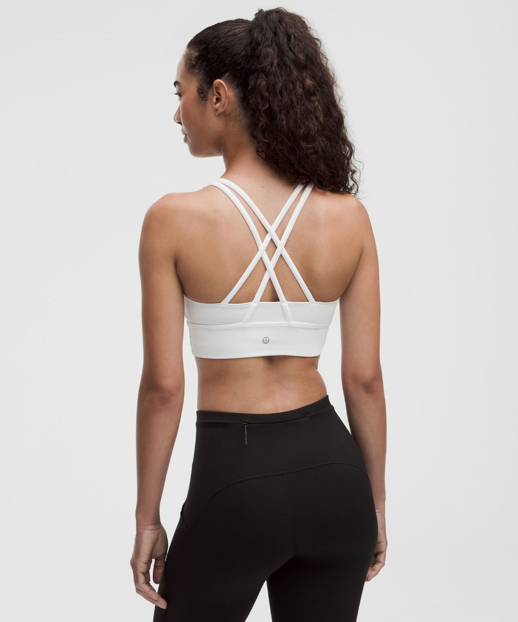 lululemon Energy Bra Medium Support, B-D Cups *Evolve White