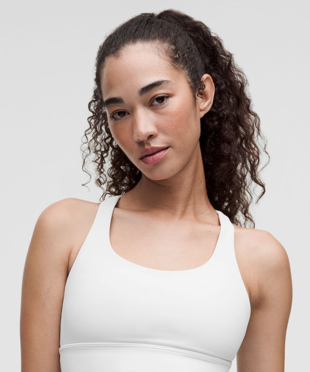 lululemon Energy Bra Medium Support, B-D Cups *Evolve White