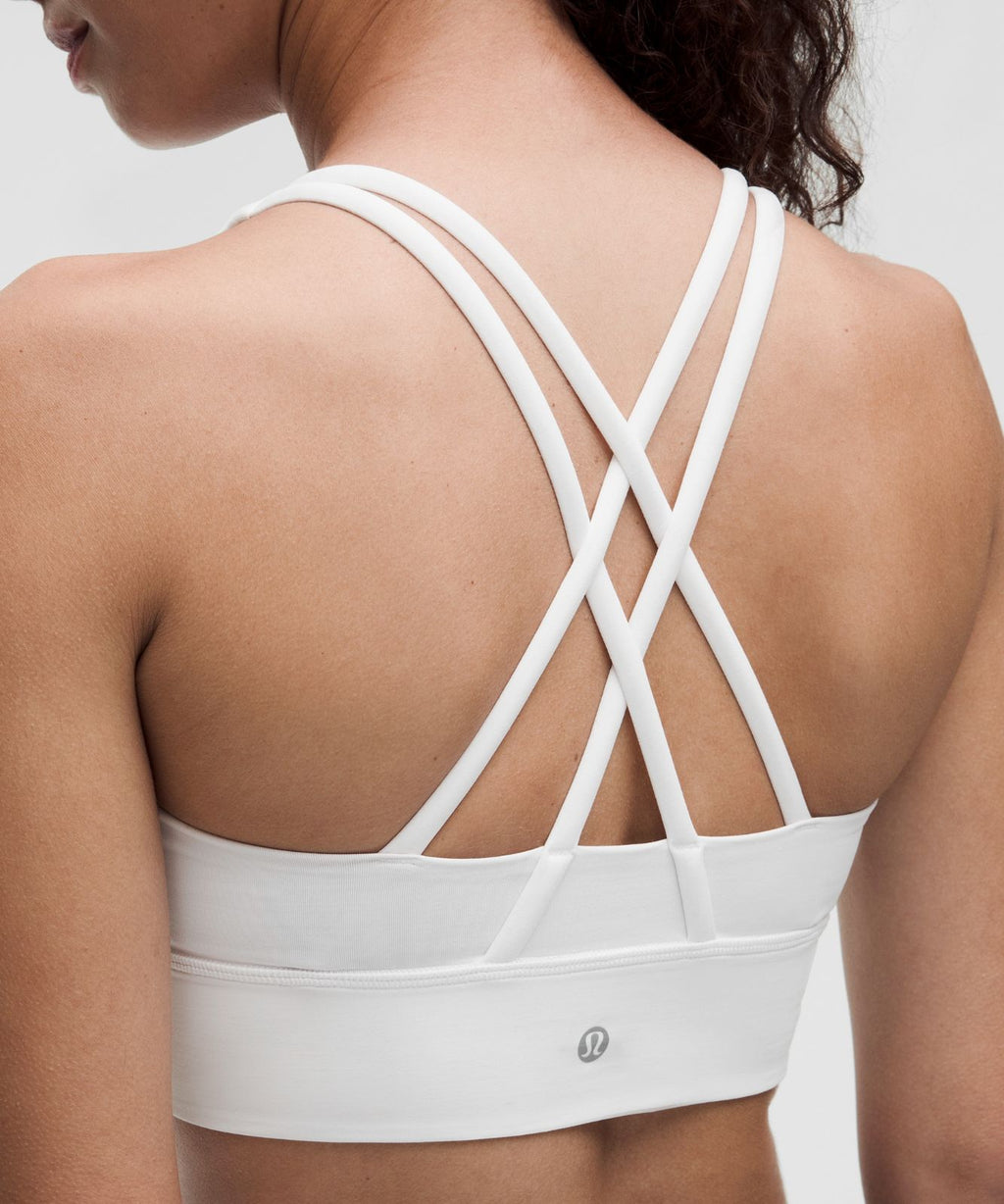 lululemon Energy Bra Medium Support, B-D Cups *Evolve White