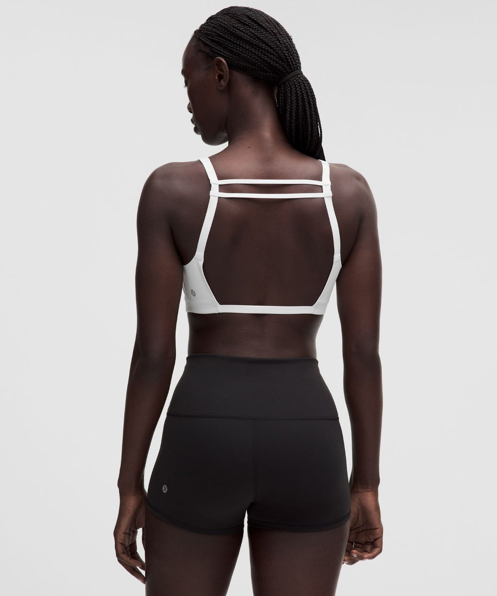 lululemon LightLift Open-Back Bra *Light Support, B/C Cup White