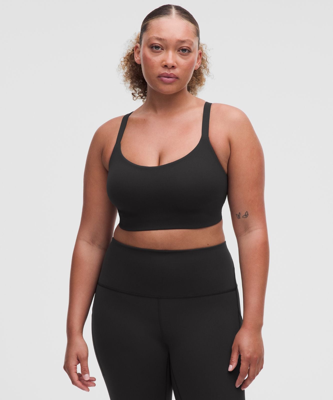 Wunder Train Strappy Racer Bra *DDD/G Cup Black