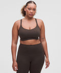 Wunder Train Strappy Racer Bra *DDD/G Cup Mahogany Muse