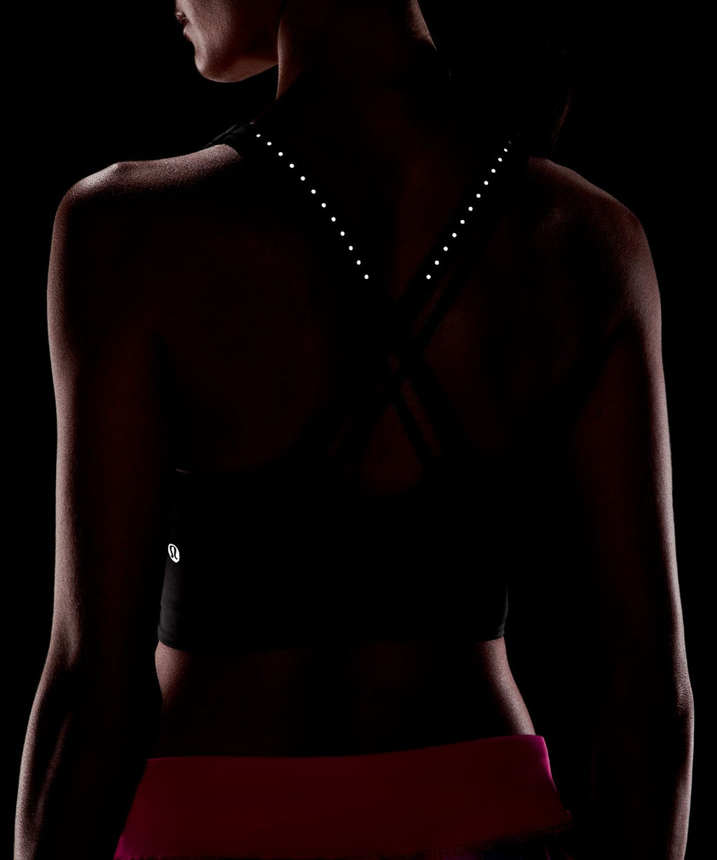 lululemon Energy Longline Bra with Storage Evolve *Medium Support, B/C Cup Black