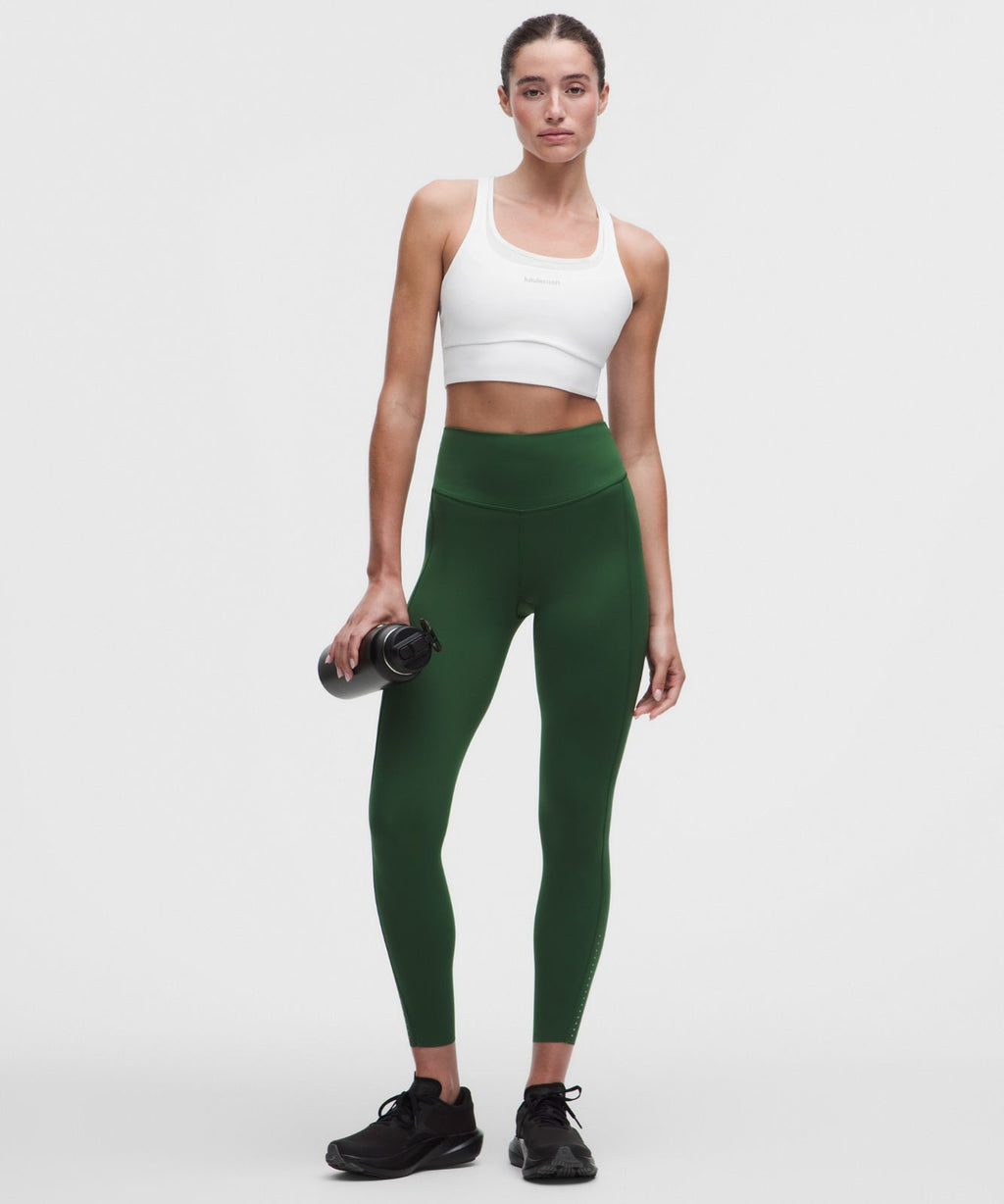 lululemon Energy Longline Bra with Storage Evolve *Medium Support, B/C Cup White