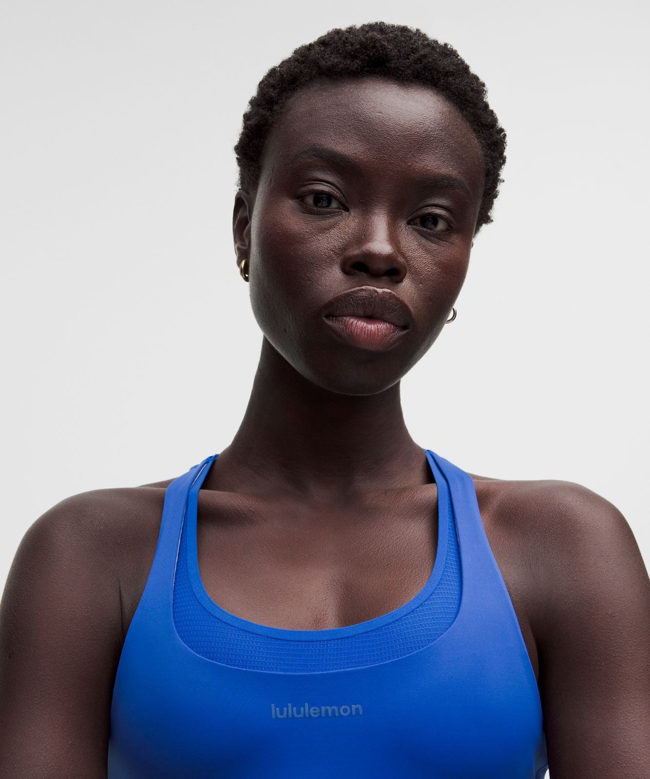 lululemon Energy Longline Bra with Storage Evolve *Medium Support, B/C Cup Beach Ball Blue