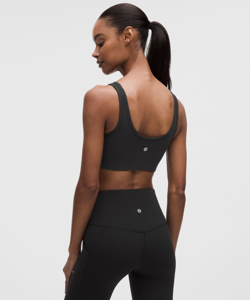 Nulu Ribbed Scoop-Neck Bra *Light Support, B/C Cup Black