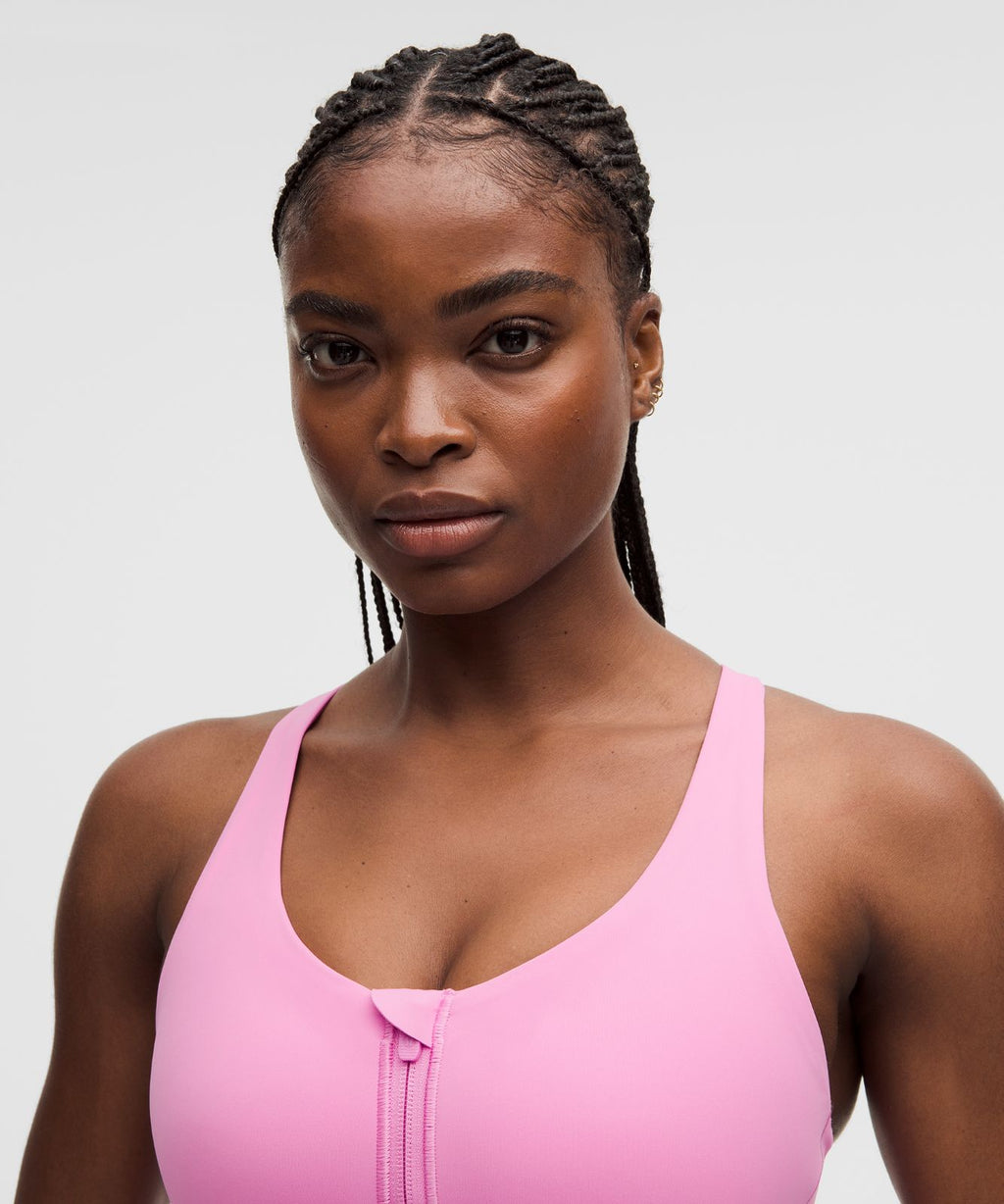 lululemon Energy Zip-Front Bra *High-Support, B–G Cups Sweet Sorbet
