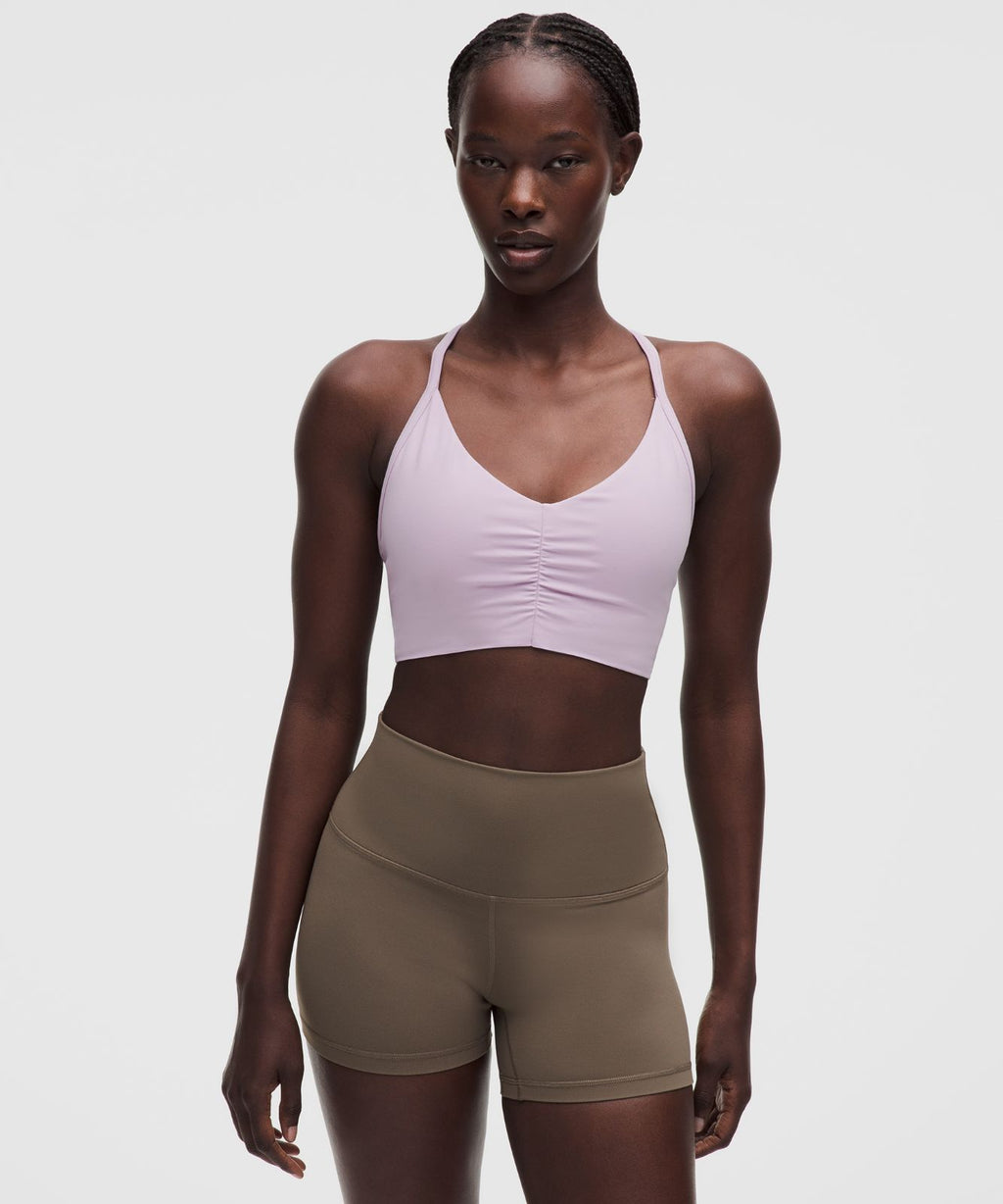 Flow Y Ruched Bra *Light Support, B/C Cup Lilac Play