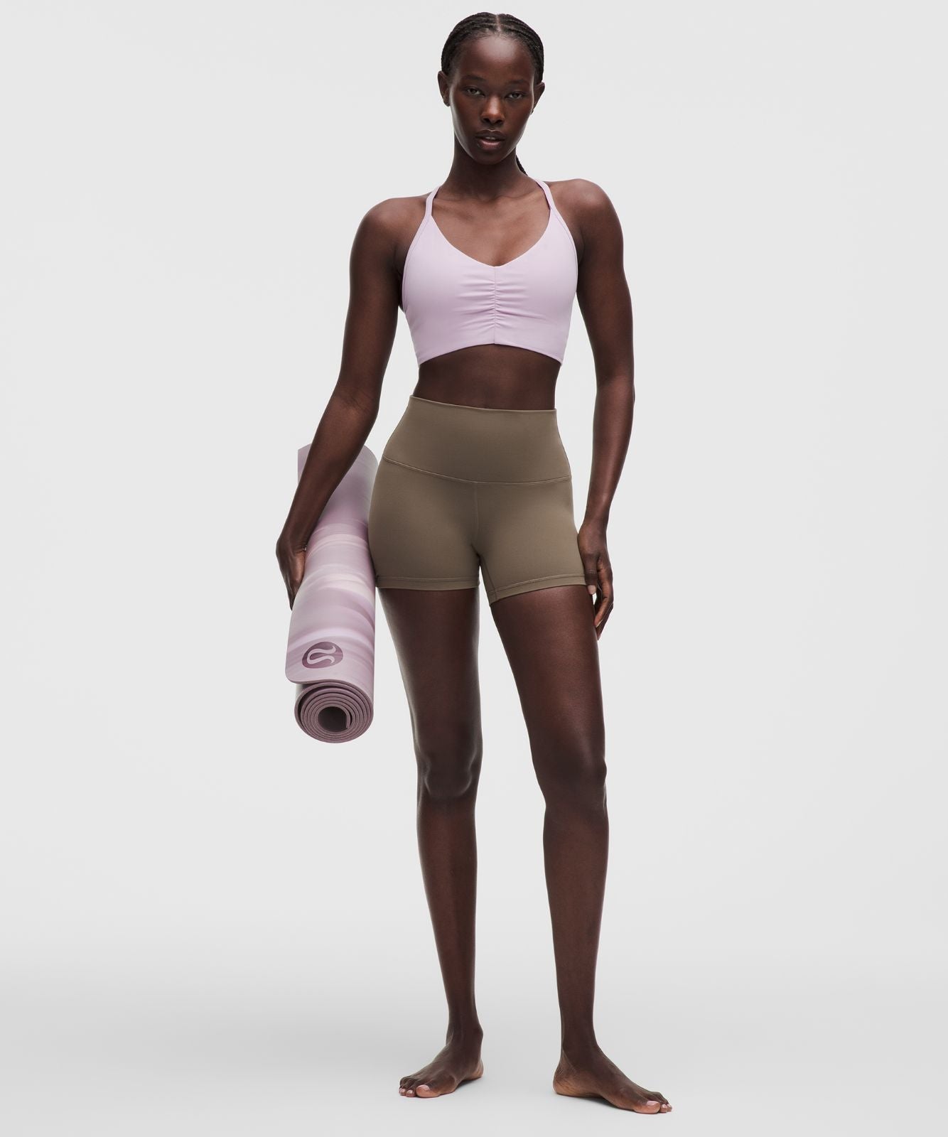 Flow Y Ruched Bra *Light Support, B/C Cup Lilac Play