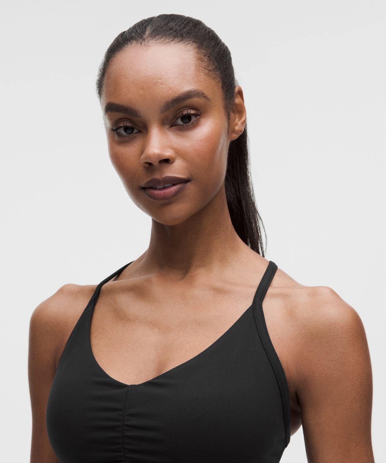 Flow Y Ruched Bra *Light Support, B/C Cup Black