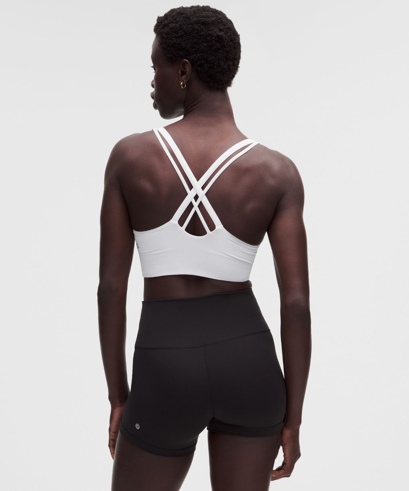 lululemon Energy Longline Bra Medium Support, B-D Cups *Evolve White