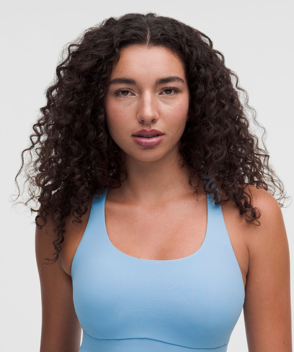 lululemon Energy Longline Bra Medium Support, B-D Cups *Evolve Dreamy Blue