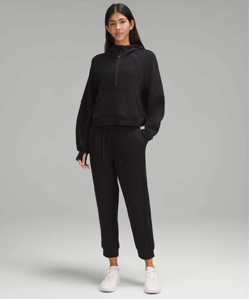 Scuba Oversized Half-Zip Hoodie Black