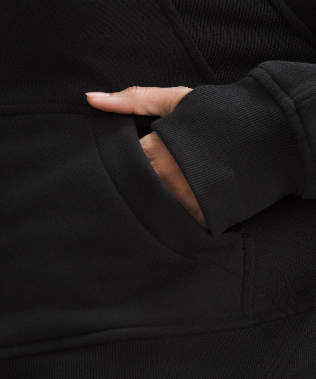 Scuba Oversized Half-Zip Hoodie Black