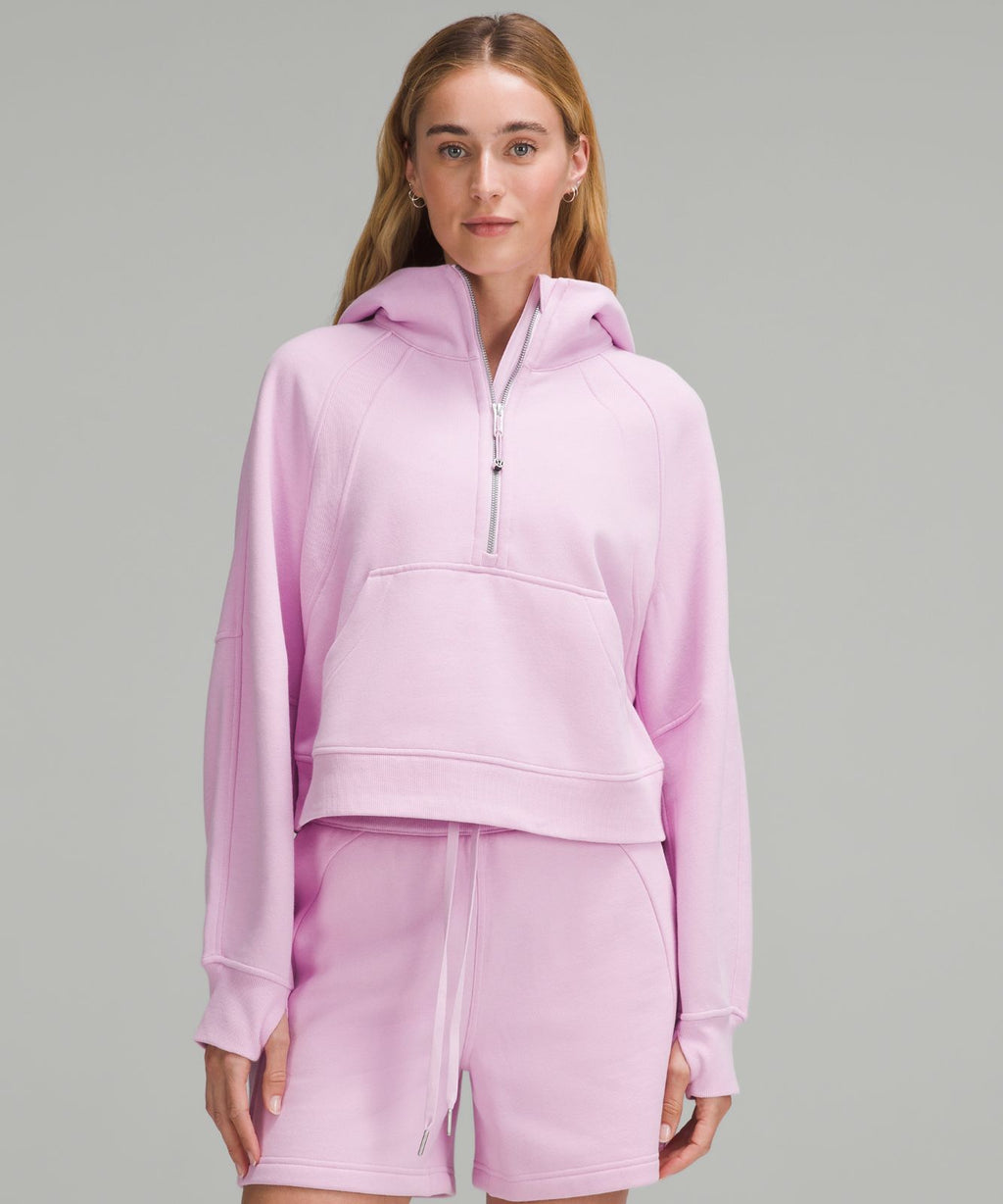 Scuba Oversized Half-Zip Hoodie Vitapink