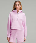Scuba Oversized Half-Zip Hoodie Vitapink