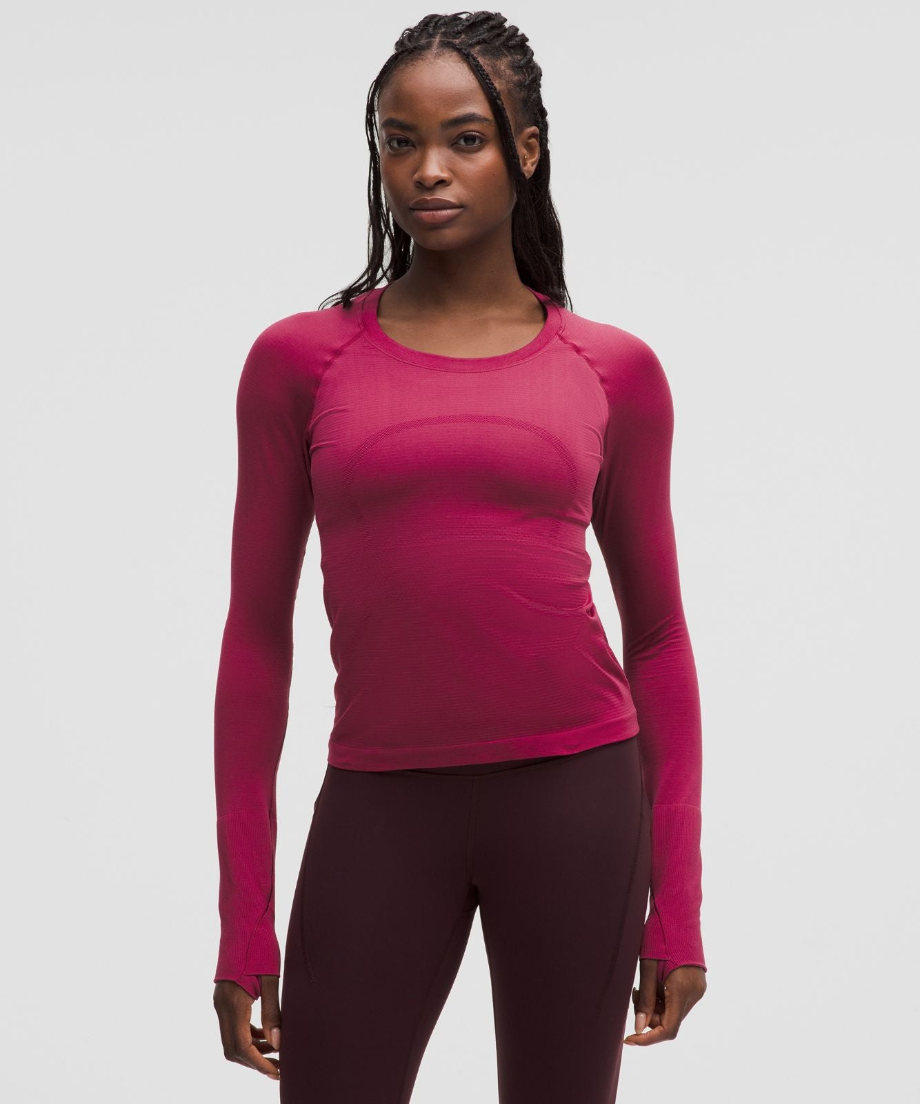 Swiftly Tech Long-Sleeve Shirt 2.0 *Waist Length Magenta Smoke/Magenta Smoke