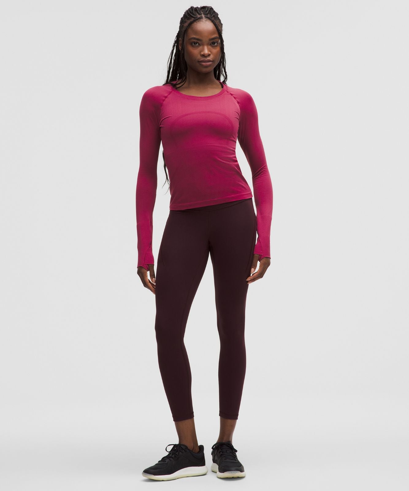 Swiftly Tech Long-Sleeve Shirt 2.0 *Waist Length Magenta Smoke/Magenta Smoke