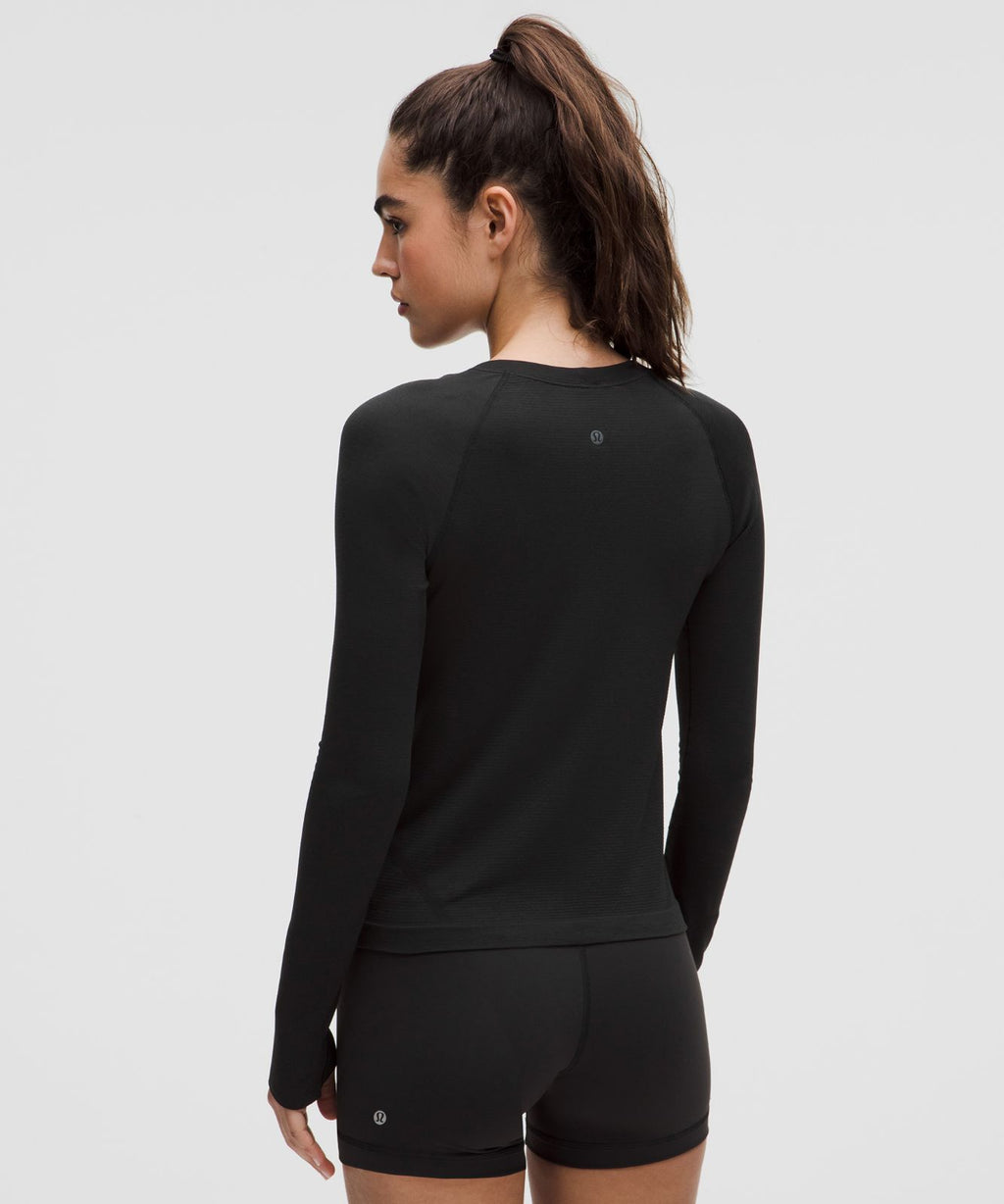 Swiftly Tech Long-Sleeve Shirt 2.0 *Waist Length Black/Black