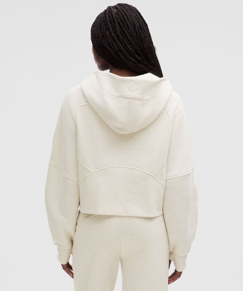 Scuba Oversized Half-Zip Hoodie Heathered Bone/Gold