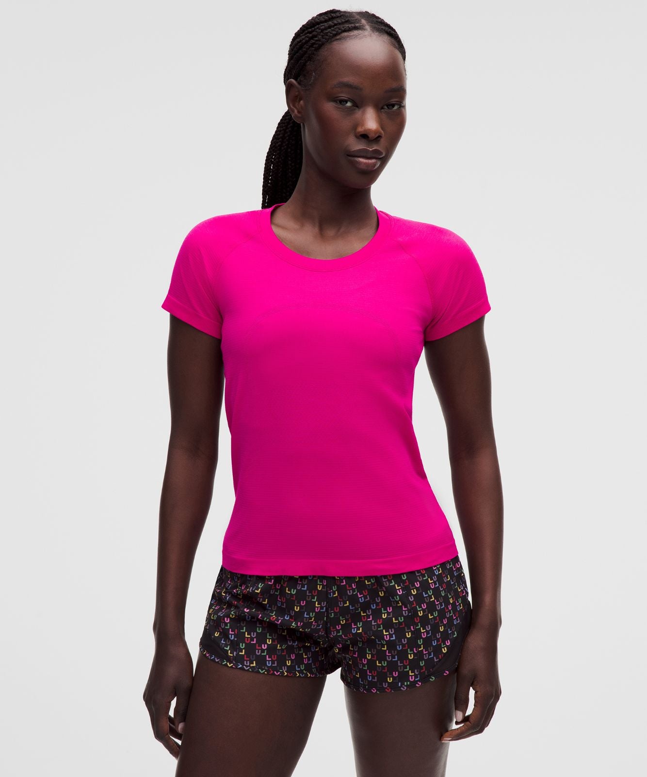 Swiftly Tech Short-Sleeve Shirt 2.0 *Waist Length Pink Flare/Pink Flare