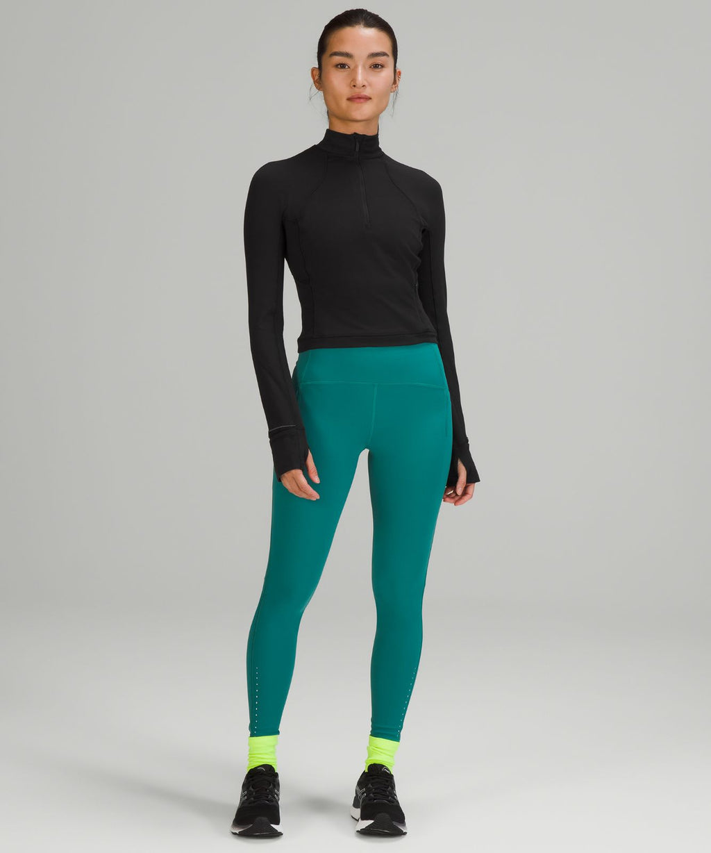 It's Rulu Cropped Half Zip Black