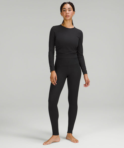All It Takes Ribbed Nulu Long-Sleeve Shirt Black