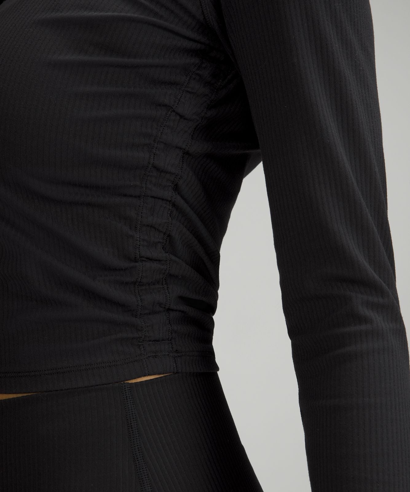 All It Takes Ribbed Nulu Long-Sleeve Shirt Black