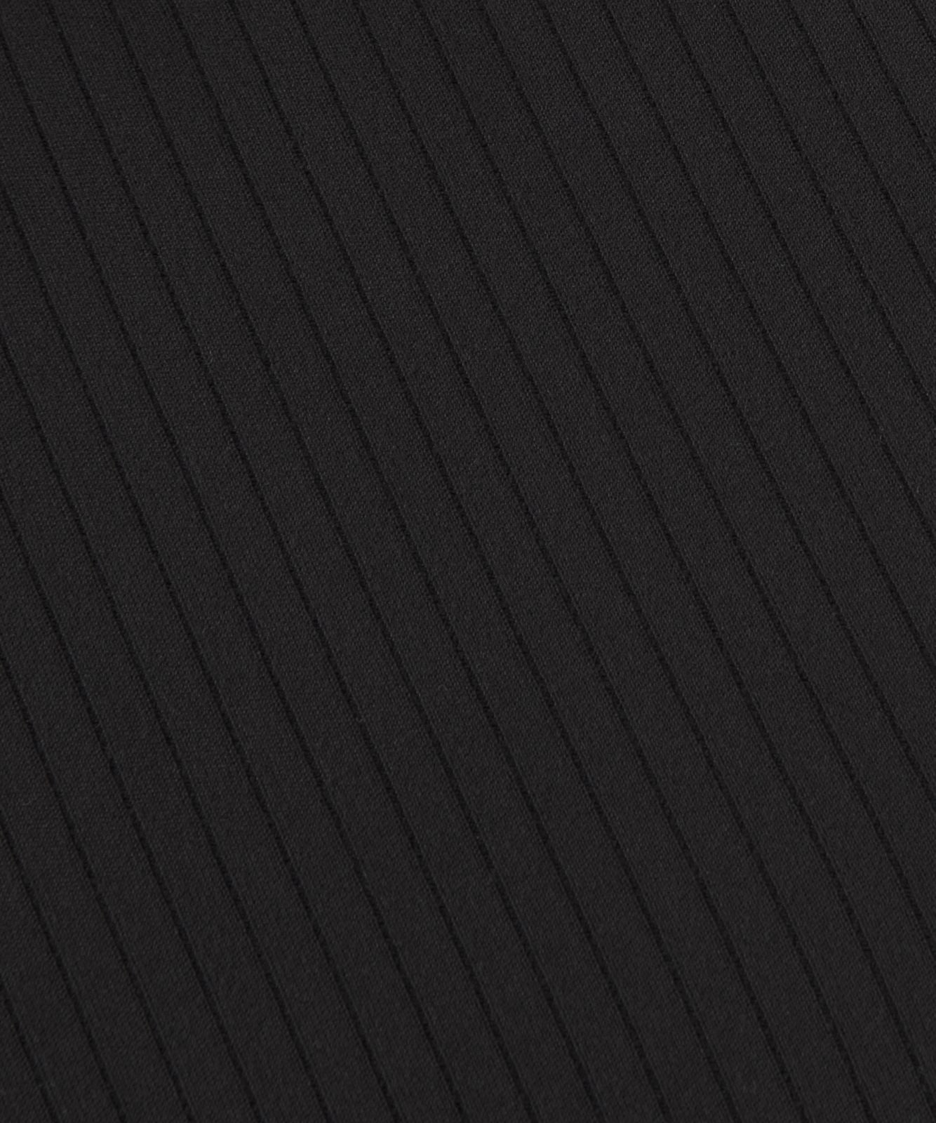 It's Rulu Ribbed Cropped Half Zip Black