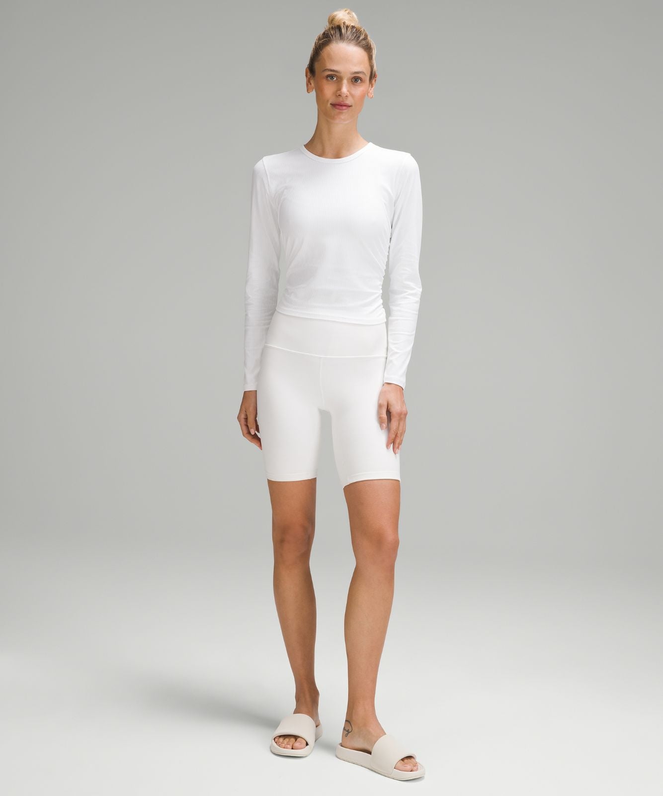 All It Takes Ribbed Nulu Long-Sleeve Shirt White