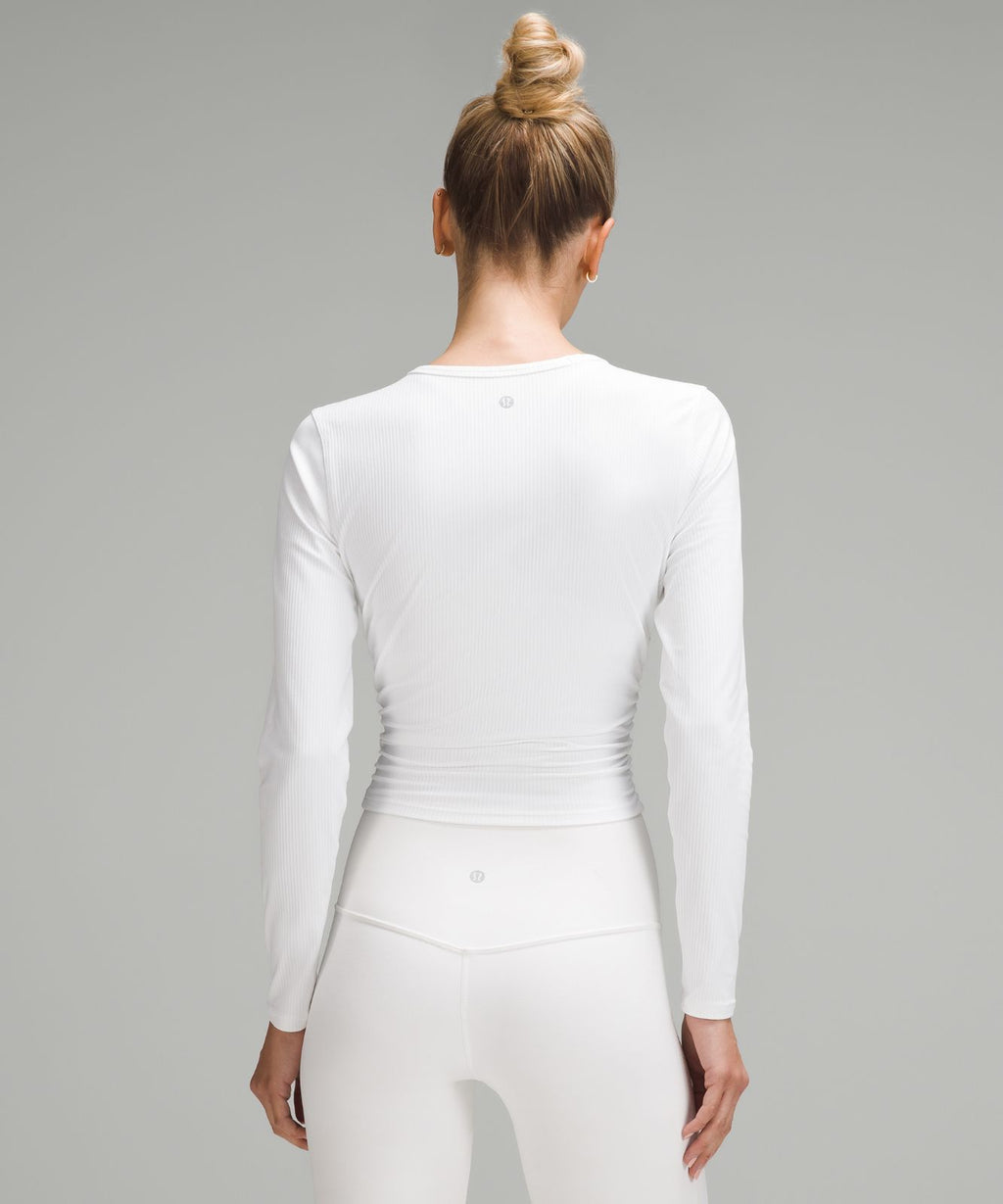 All It Takes Ribbed Nulu Long-Sleeve Shirt White