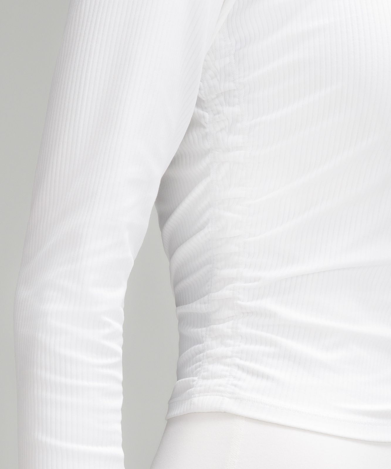 All It Takes Ribbed Nulu Long-Sleeve Shirt White