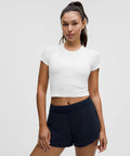 Swiftly Tech Cropped Short-Sleeve Shirt 2.0 White/White