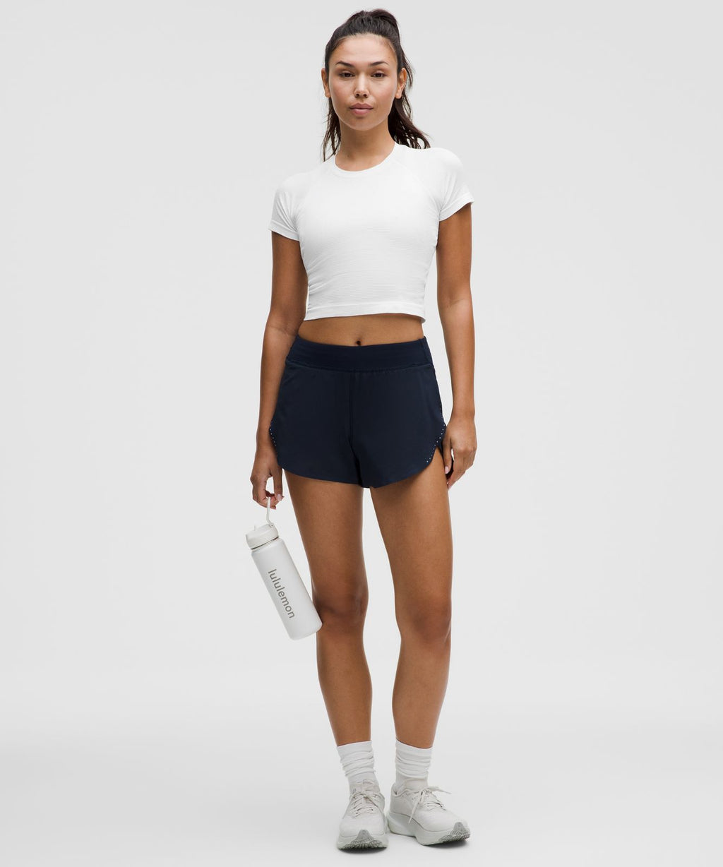 Swiftly Tech Cropped Short-Sleeve Shirt 2.0 White/White
