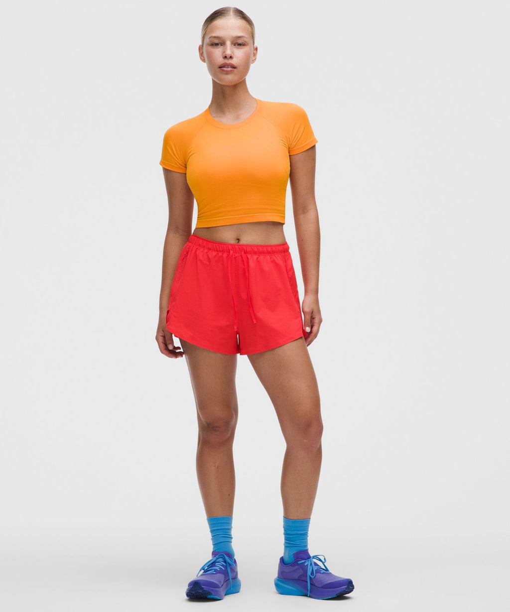 Swiftly Tech Cropped Short-Sleeve Shirt 2.0 Citrus Sizzle Tone/Citrus Sizzle Tone