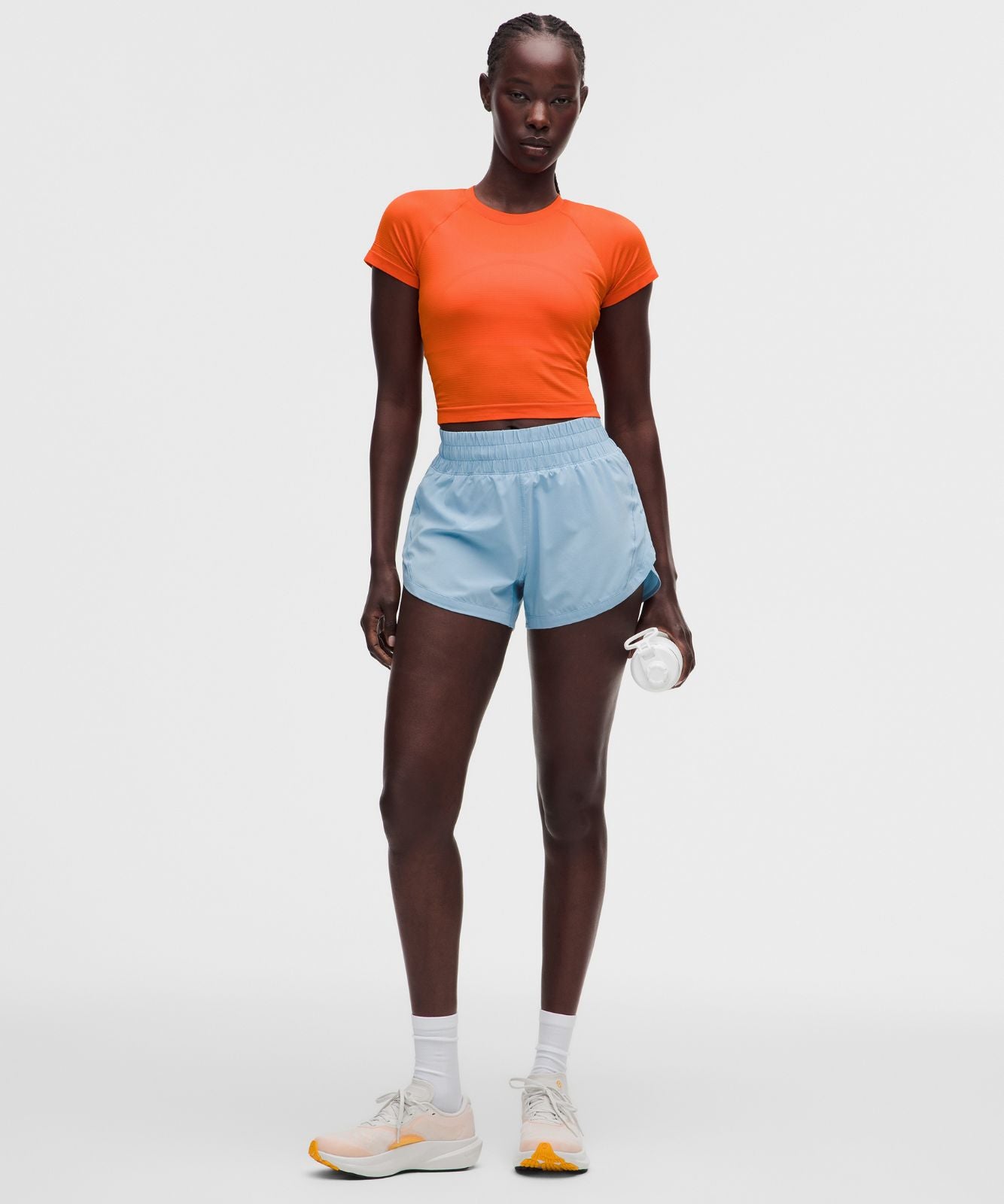 Swiftly Tech Cropped Short-Sleeve Shirt 2.0 Orange Punch/Orange Punch