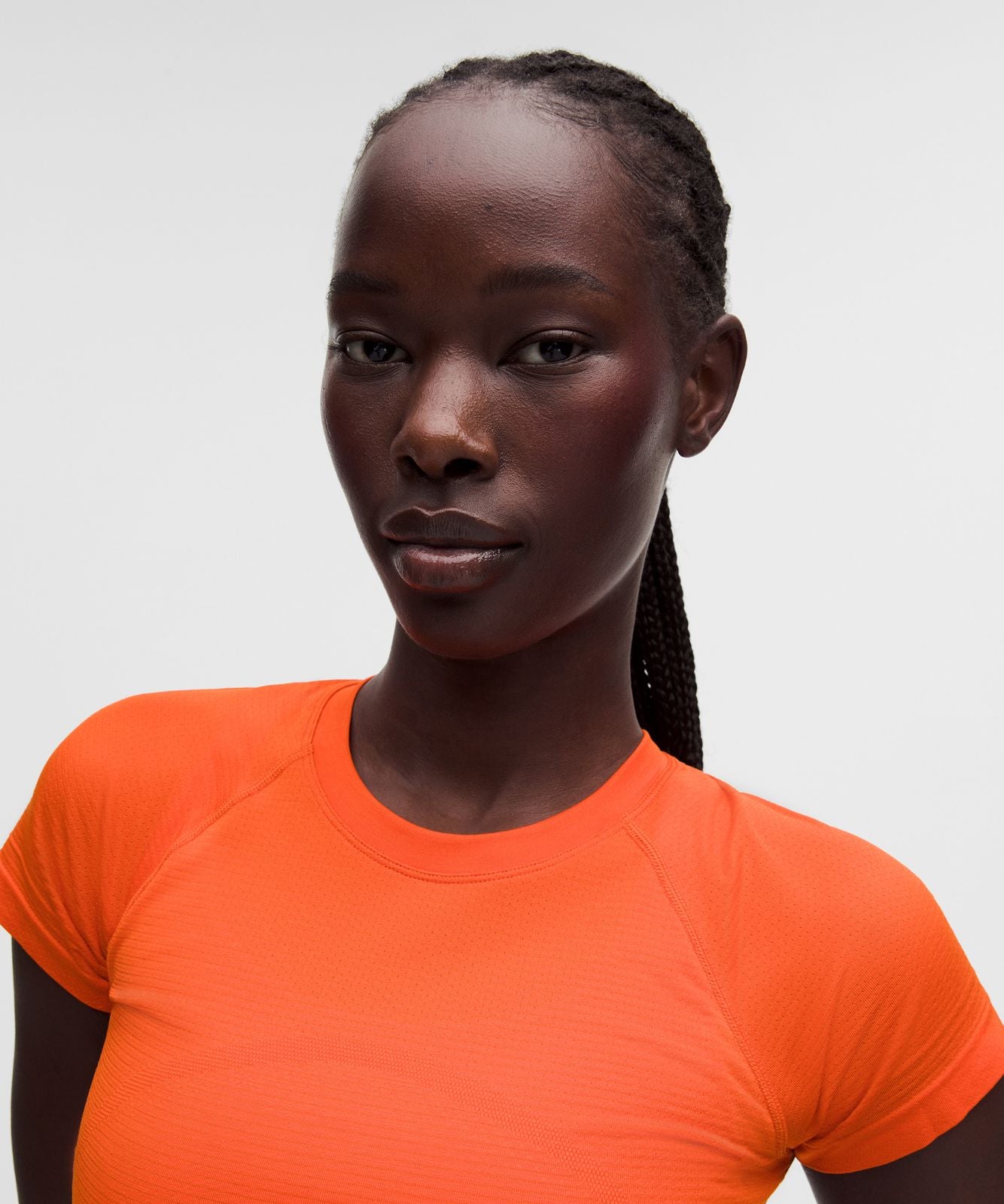 Swiftly Tech Cropped Short-Sleeve Shirt 2.0 Orange Punch/Orange Punch