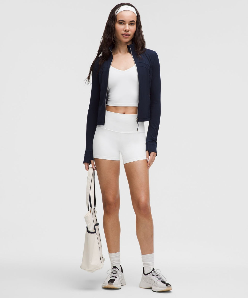 Define Cropped Jacket *Nulu True Navy/Mirror Silver