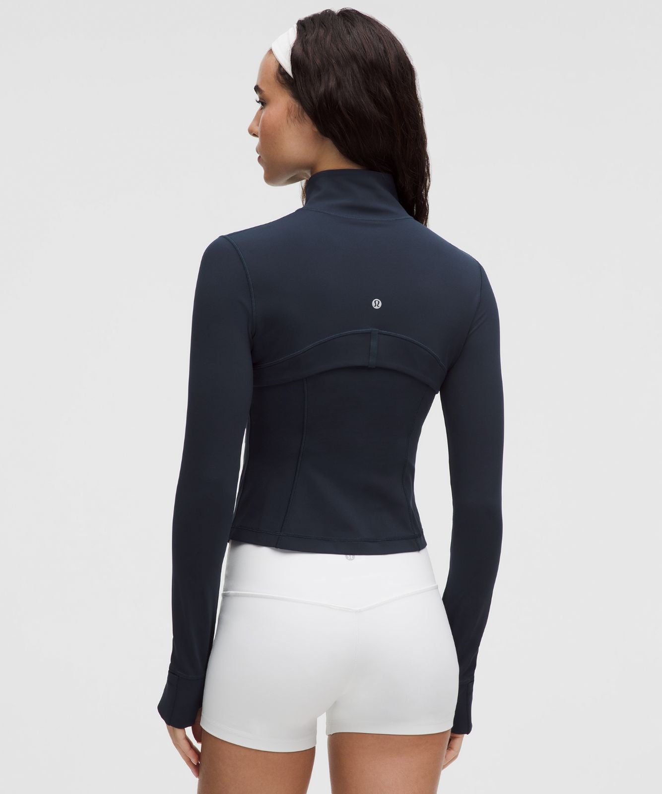 Define Cropped Jacket *Nulu True Navy/Mirror Silver