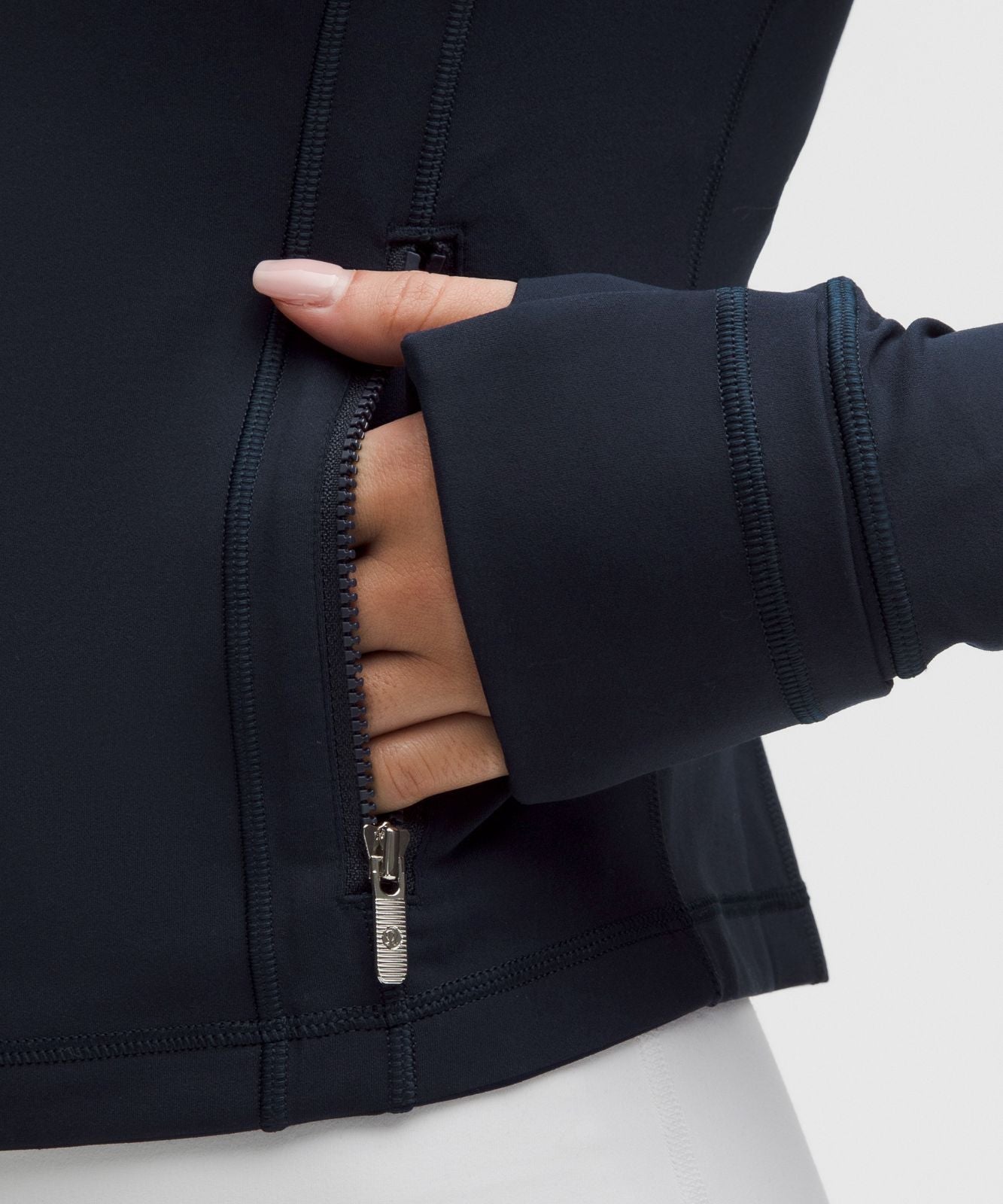 Define Cropped Jacket *Nulu True Navy/Mirror Silver