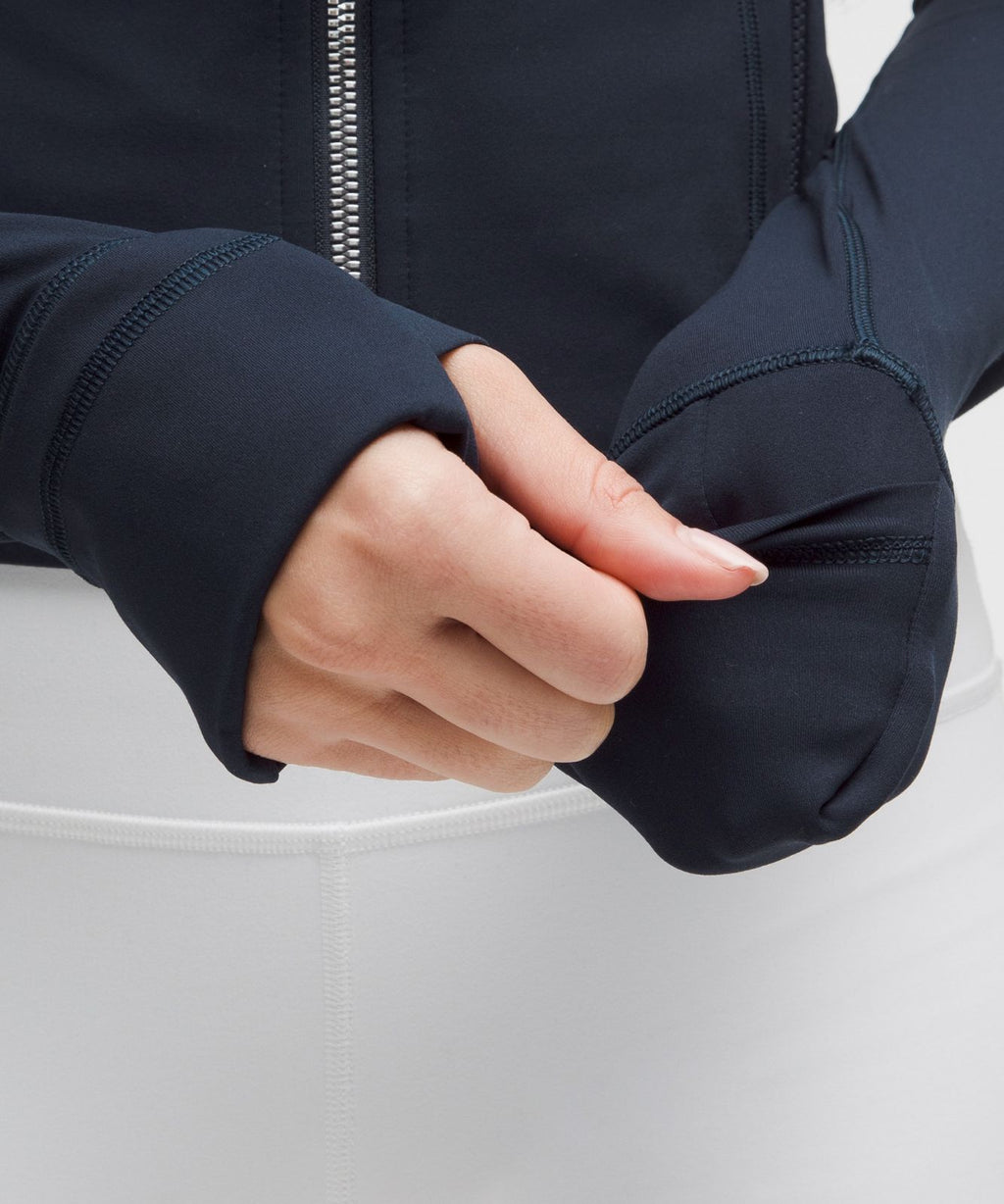 Define Cropped Jacket *Nulu True Navy/Mirror Silver