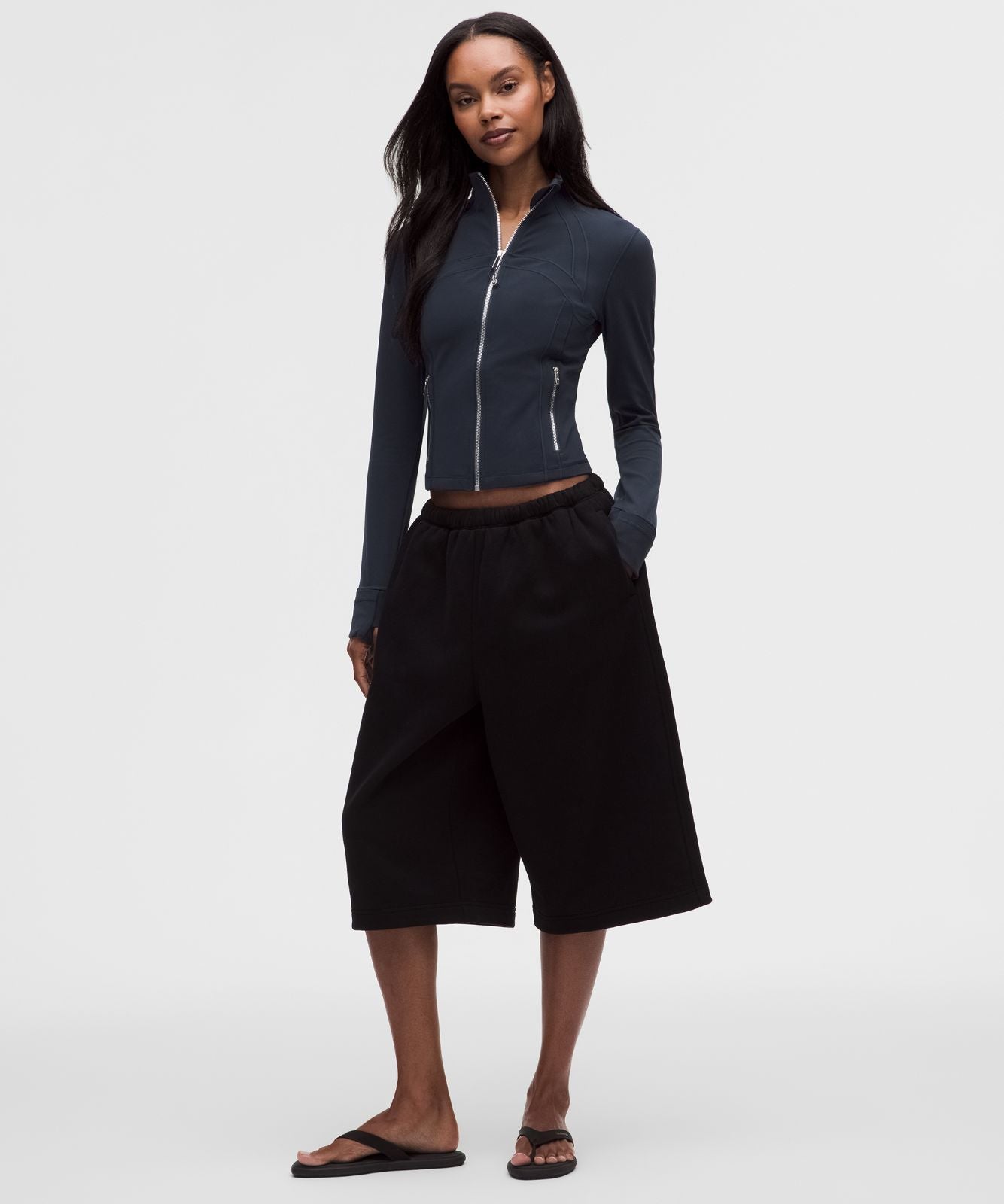 Define Cropped Jacket *Nulu True Navy/Mirror Silver/Mirror Silver
