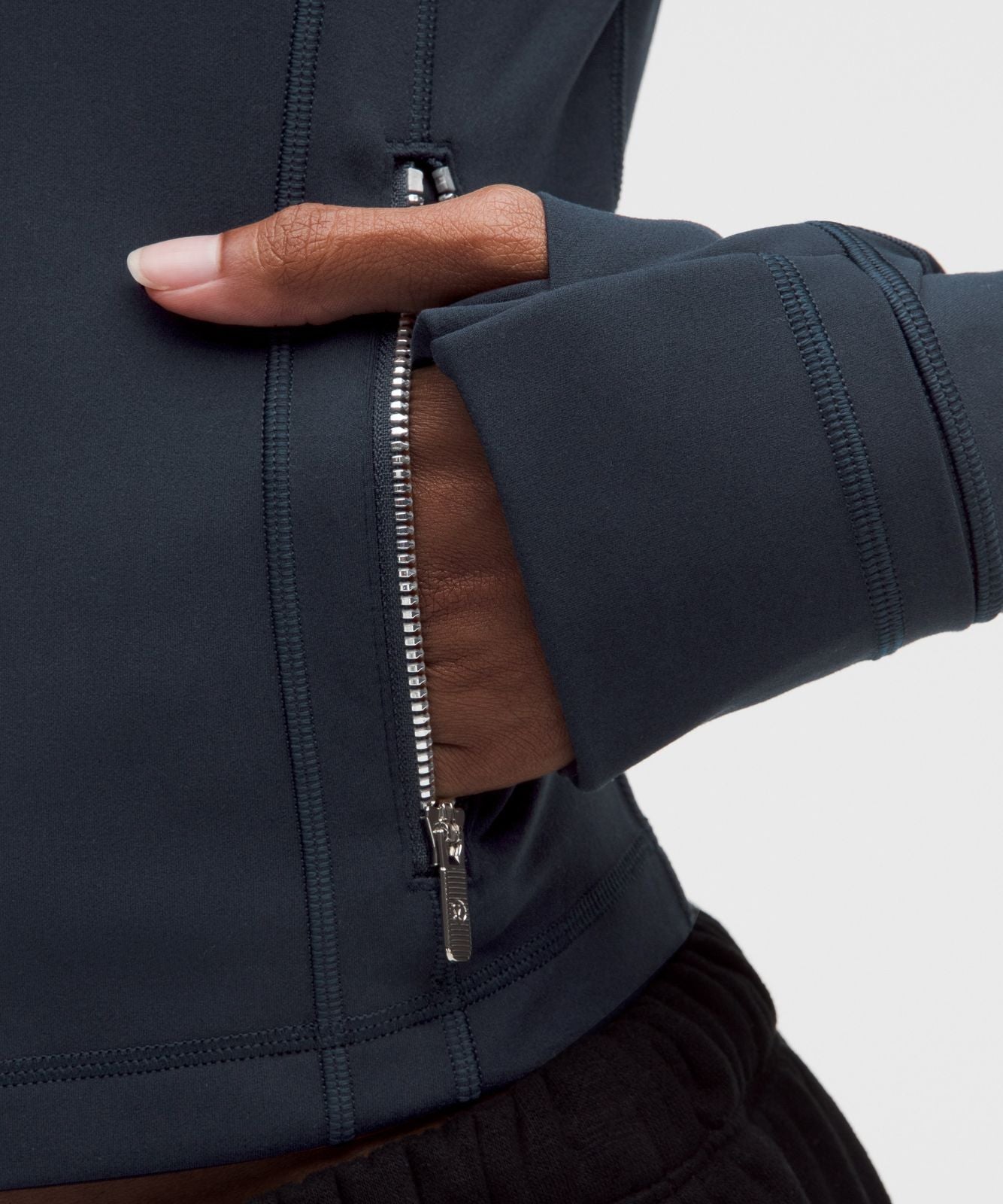 Define Cropped Jacket *Nulu True Navy/Mirror Silver/Mirror Silver