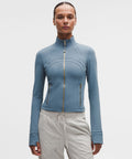 Define Cropped Jacket *Nulu Steel Blue/Gold/Gold