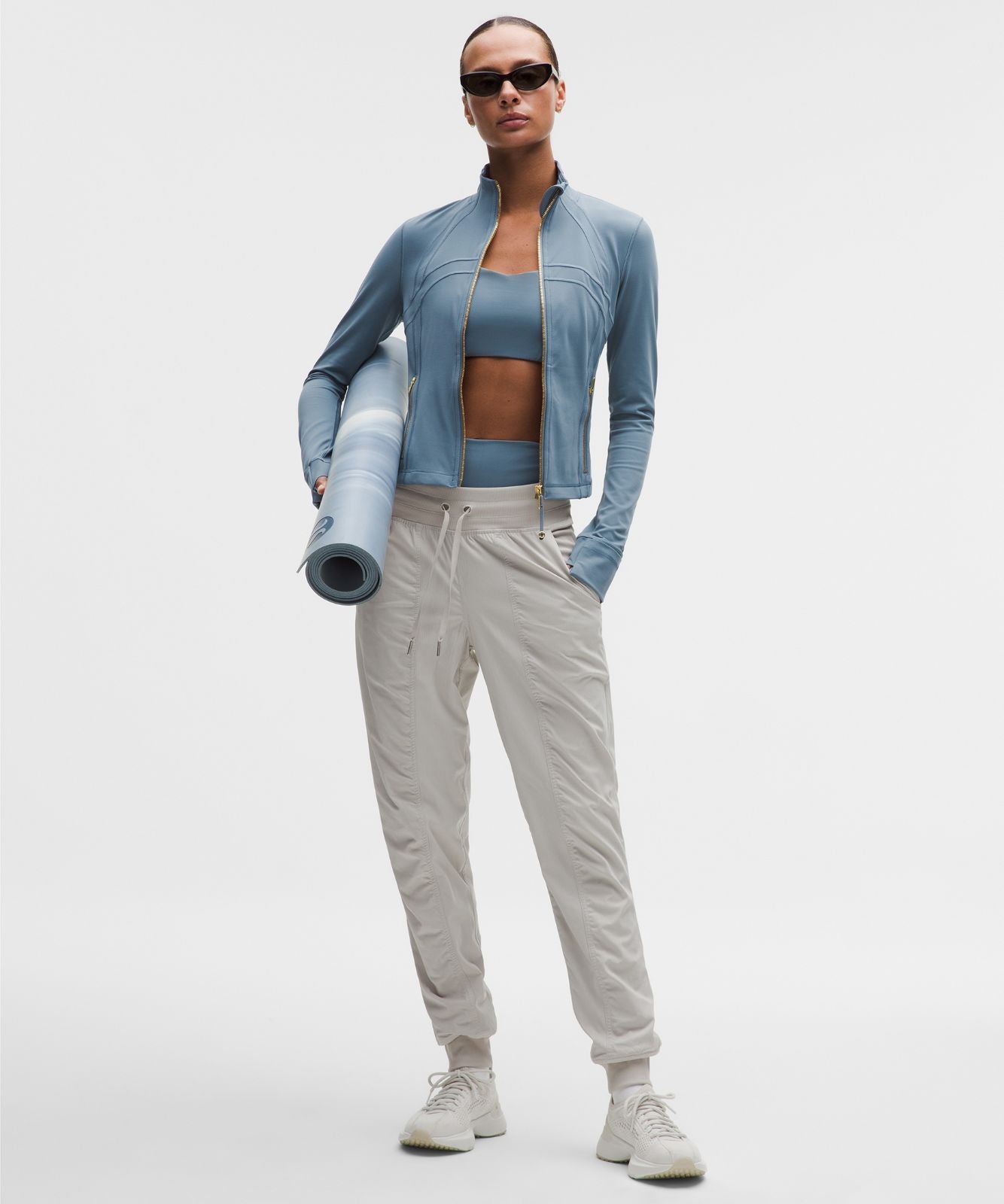 Define Cropped Jacket *Nulu Steel Blue/Gold/Gold