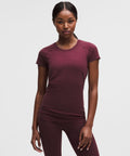 Swiftly Tech Short-Sleeve Shirt 2.0 *Hip Length Burgundy Bay/Burgundy Bay