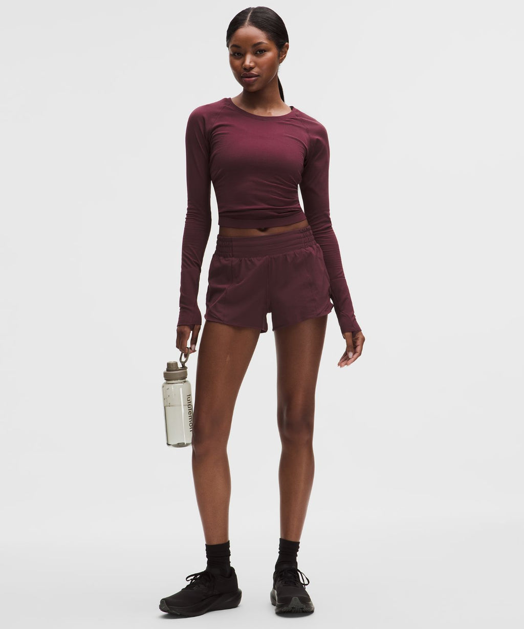Swiftly Tech Long-Sleeve Shirt 2.0 *Waist Length Burgundy Bay/Burgundy Bay