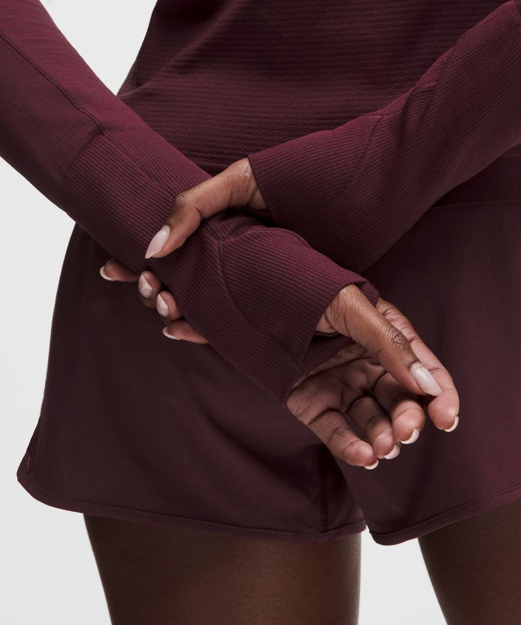 Swiftly Tech Long-Sleeve Shirt 2.0 *Waist Length Burgundy Bay/Burgundy Bay