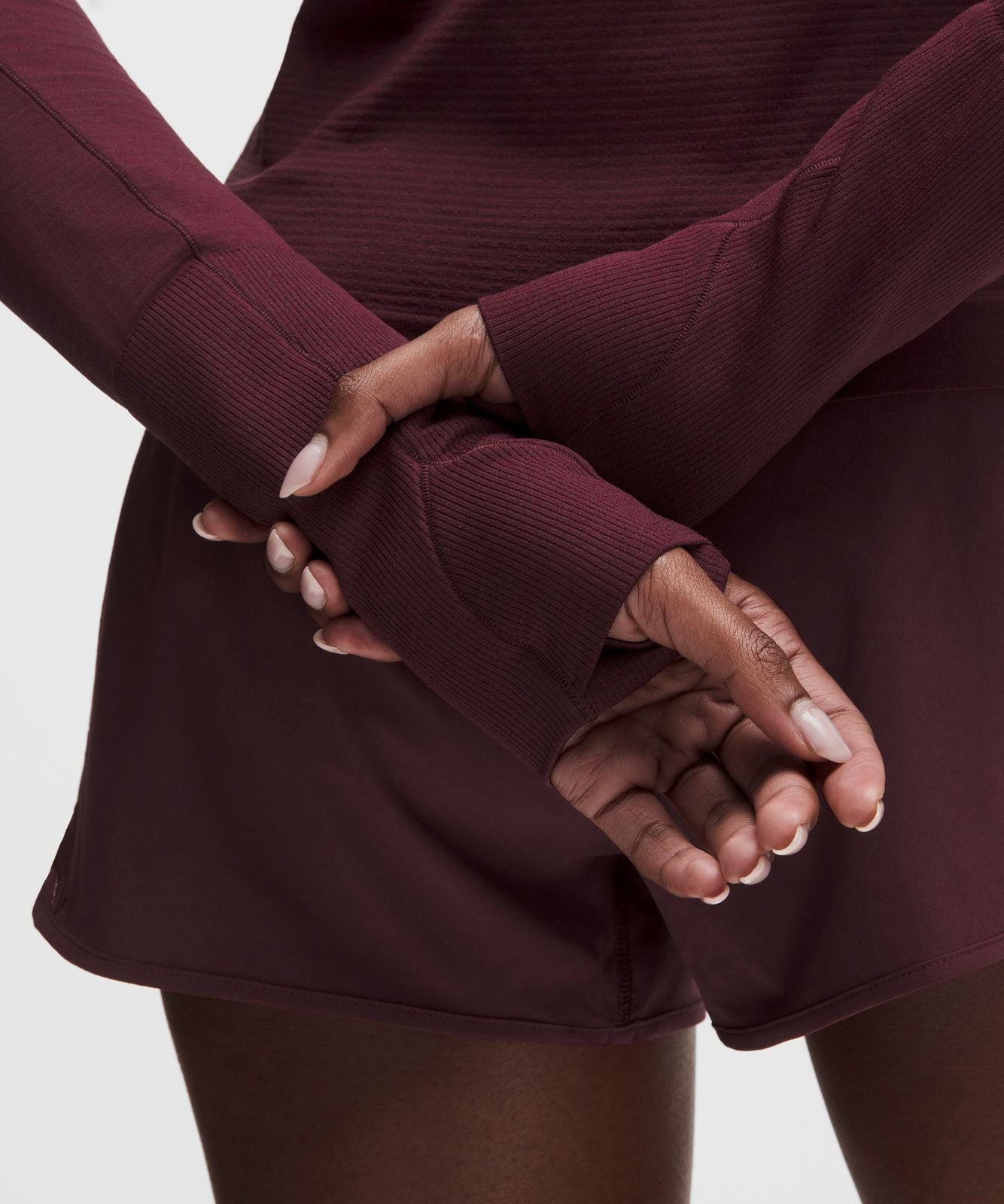 Swiftly Tech Long-Sleeve Shirt 2.0 *Waist Length Burgundy Bay/Burgundy Bay